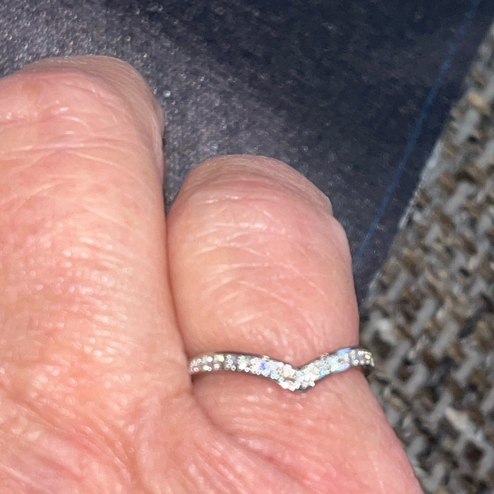 New in packaging Moissanite 0.09 carat .925 Ring Size 5